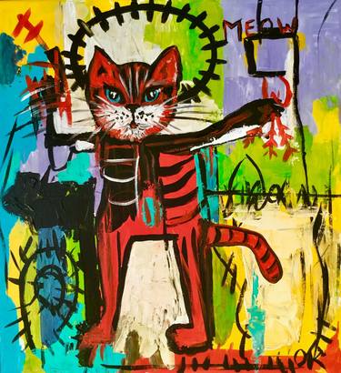 Print of Expressionism Cats Paintings by Olga Koval