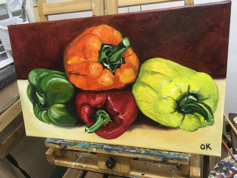 Original Impressionism Still Life Painting by Olga Koval