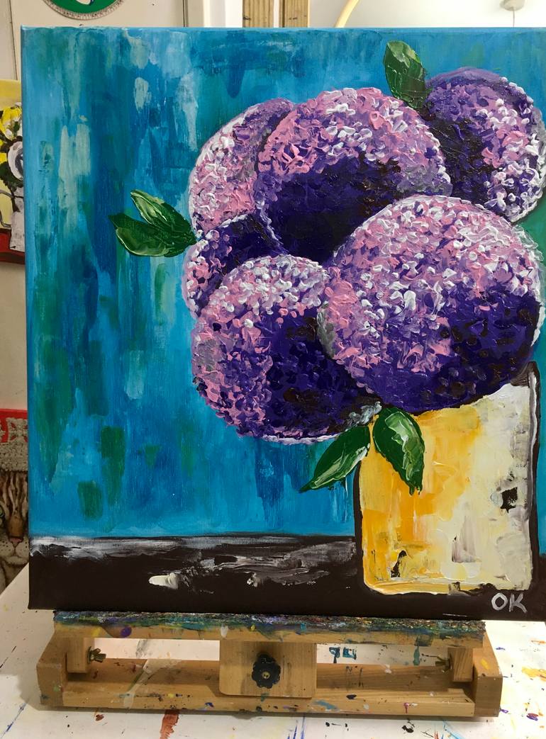 Original Abstract Floral Painting by Olga Koval