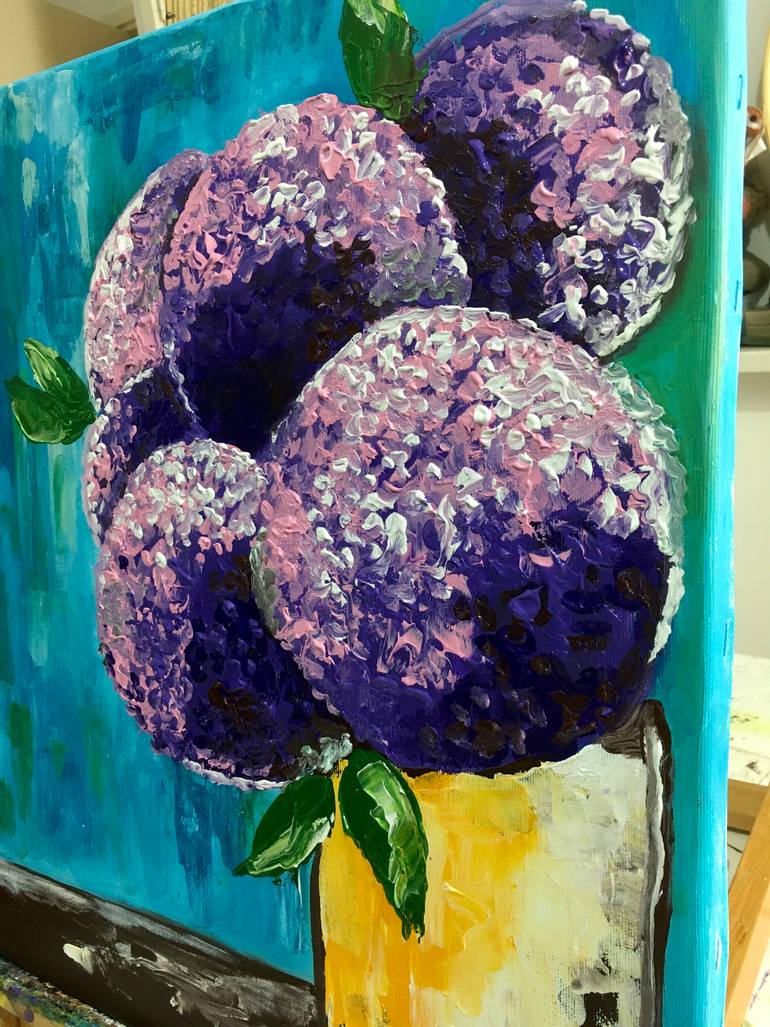 Original Abstract Floral Painting by Olga Koval