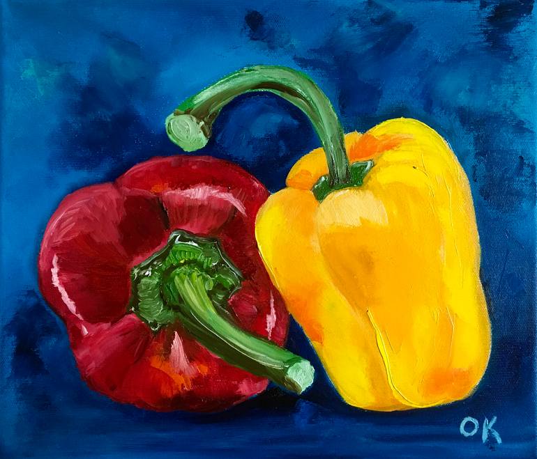 Original Art Deco Still Life Painting by Olga Koval