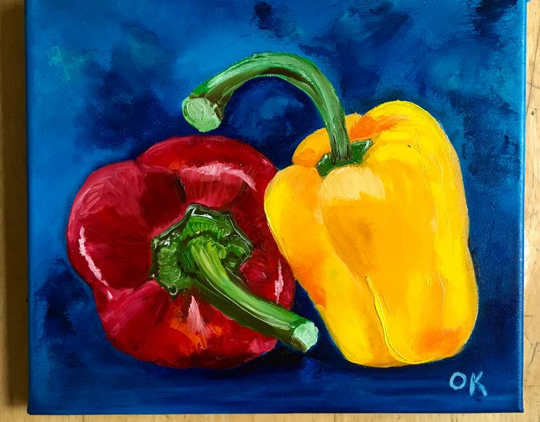 Original Art Deco Still Life Painting by Olga Koval