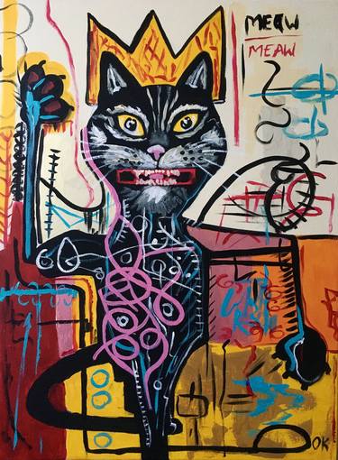 Print of Abstract Cats Paintings by Olga Koval