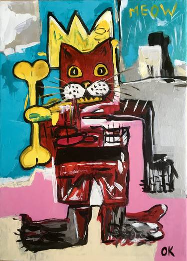 Print of Expressionism Cats Paintings by Olga Koval