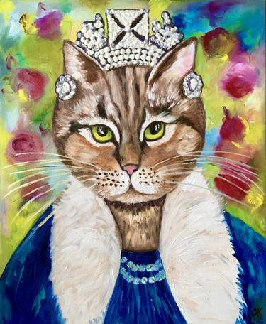 Cat La Queen, inspired by portrait of Queen Elizabeth thumb