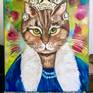 Cat portrait as a Queen