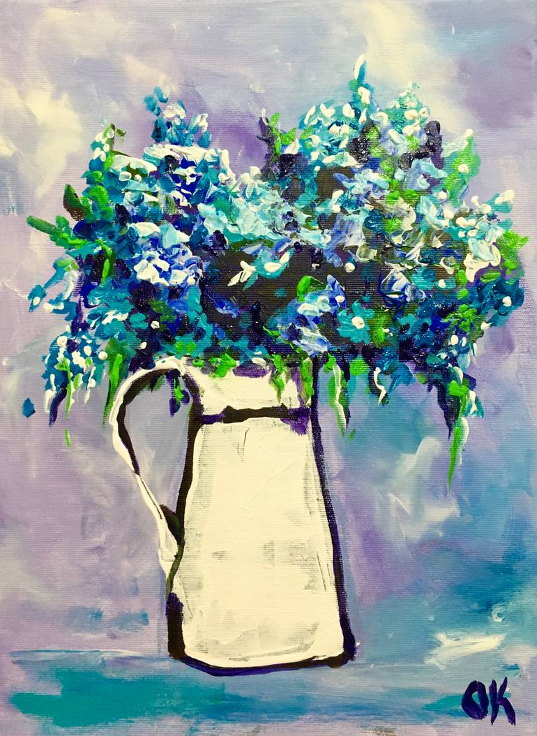 Original Impressionism Floral Painting by Olga Koval