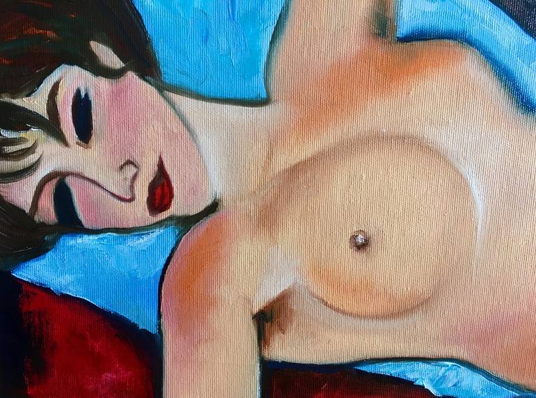 Original Expressionism Nude Painting by Olga Koval