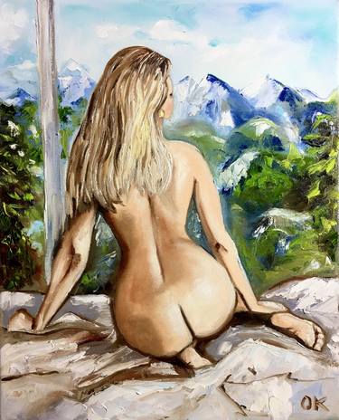 Nude and mountains landscape thumb