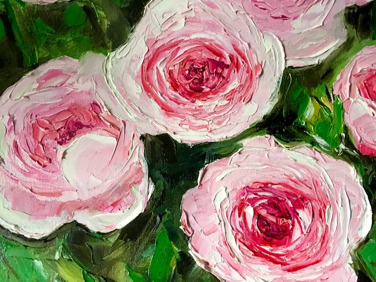 Original Art Deco Floral Painting by Olga Koval
