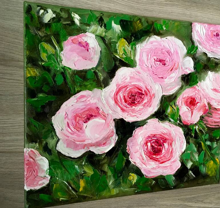 Original Art Deco Floral Painting by Olga Koval