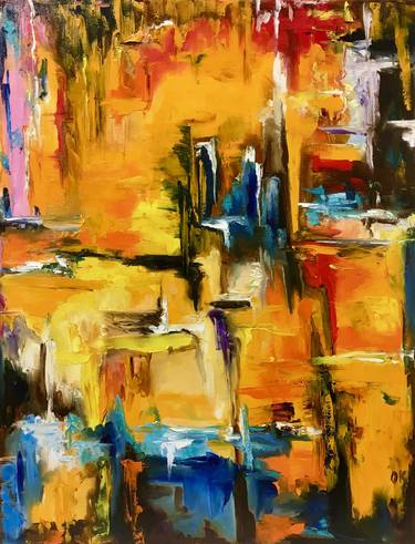Abstract cityscape, sunset, landscape #1 thumb