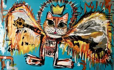 Red King Cat Fallen Angel by Jean-Michell Basquiat. thumb