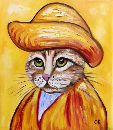 Original Expressionism Cats Paintings by Olga Koval