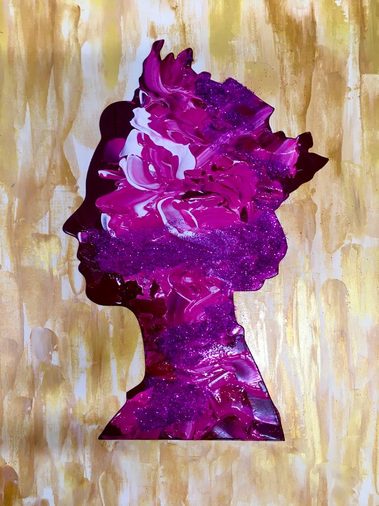 Original Abstract Expressionism People Painting by Olga Koval
