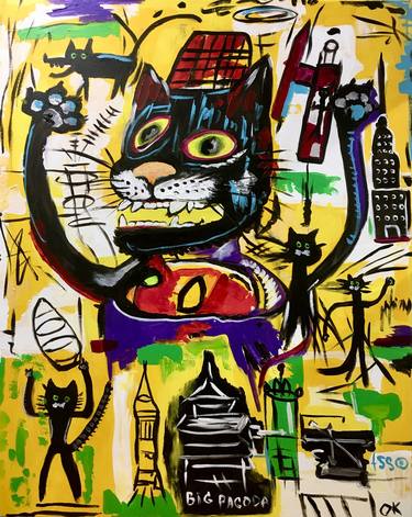Print of Abstract Cats Paintings by Olga Koval