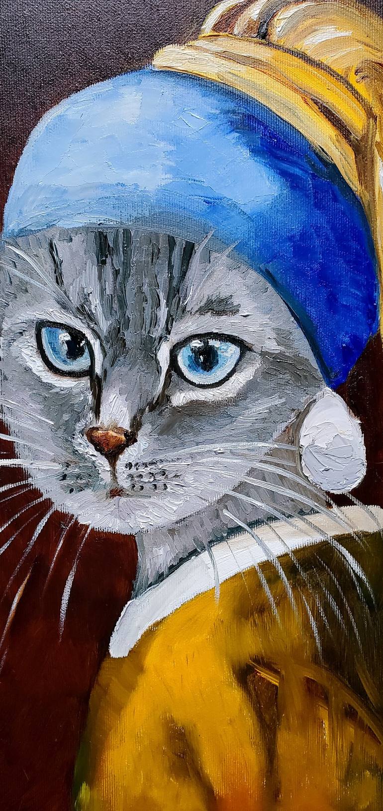 Original Contemporary Cats Painting by Olga Koval