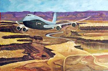 Print of Figurative Airplane Paintings by Roberto Lacentra