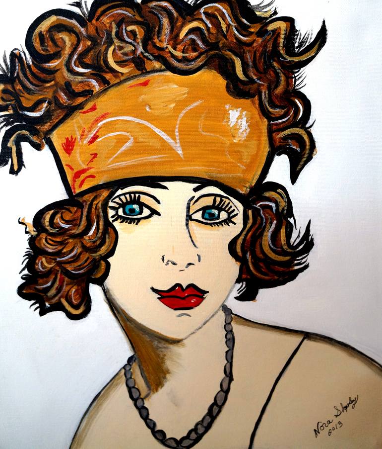 Original Art Deco Abstract Painting by Nora Shepley