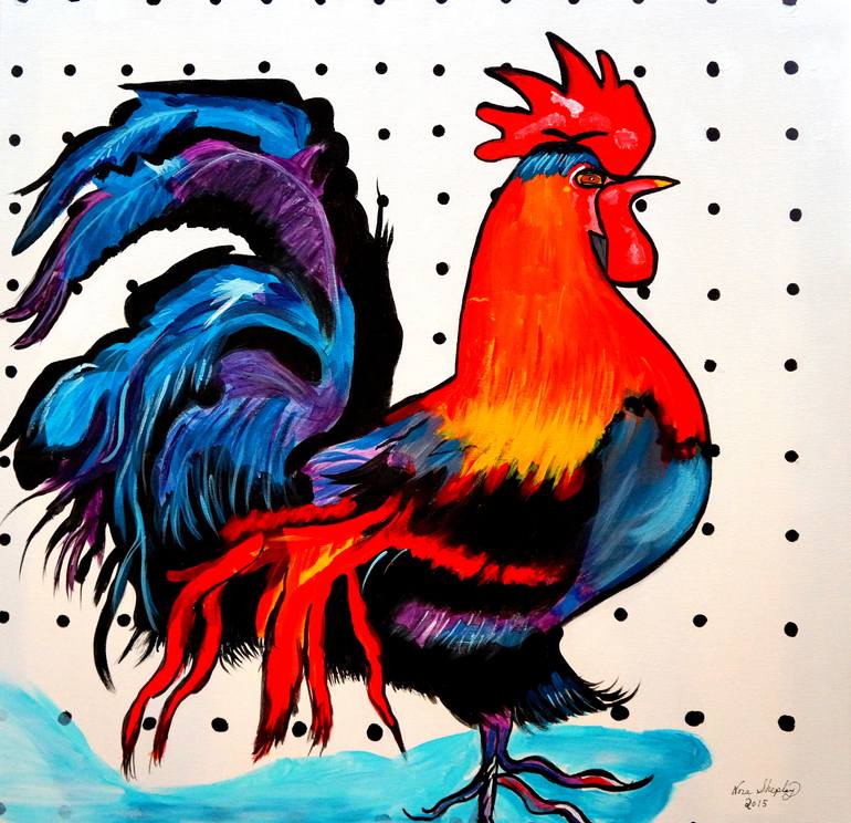 Original Abstract Expressionism Animal Painting by Nora Shepley