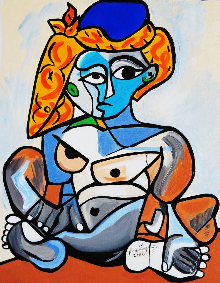 Original Pop Art Dogs Painting by Nora Shepley