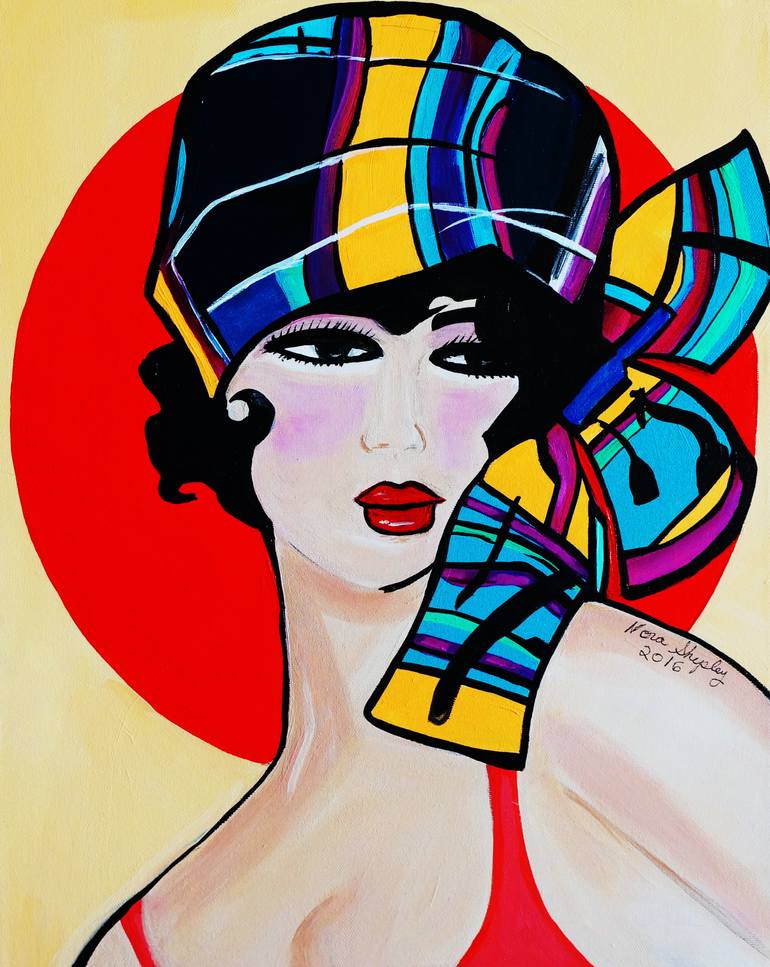 Original Art Deco Pop Culture/Celebrity Painting by Nora Shepley
