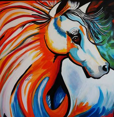 Original Abstract Animal Paintings by Nora Shepley