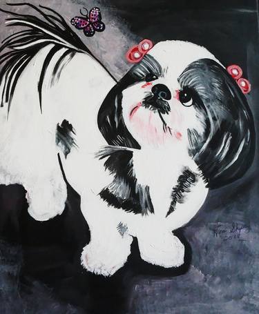 Print of Dogs Paintings by Nora Shepley