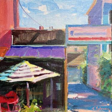 Original Contemporary Architecture Painting by Janet Pedersen