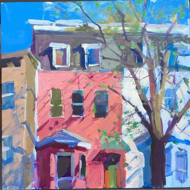 Original Abstract Expressionism Architecture Paintings by Janet Pedersen