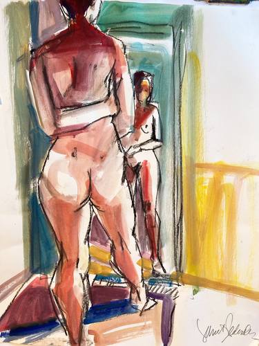 Original Figurative Nude Drawings by Janet Pedersen