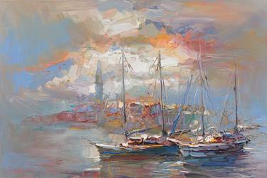 Original Fine Art Yacht Paintings by Olexandr Zaprudskyi