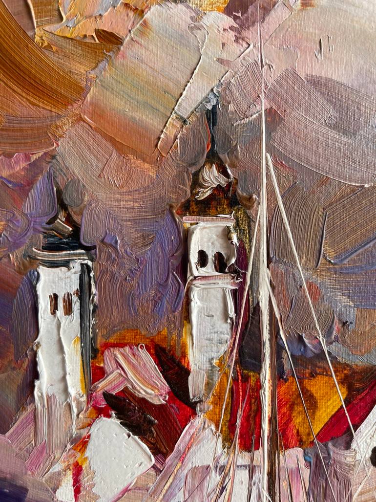 Original Impressionism Cities Painting by Ukraine Kiev Art Gallery Gnome Guests