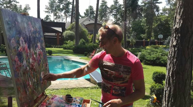 Original Figurative Pop Culture/Celebrity Painting by Ukraine Kiev Art Gallery Gnome Guests