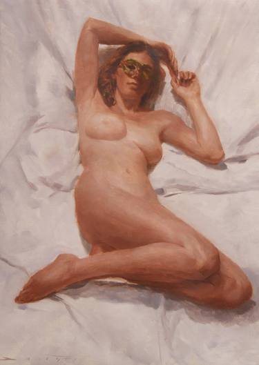 Print of Figurative Nude Paintings by David Knight
