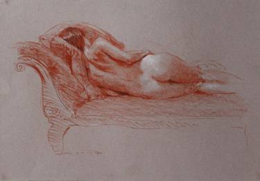 Print of Figurative Nude Drawings by David Knight