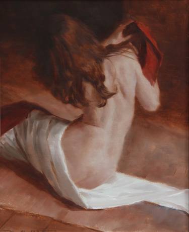 Original Figurative Nude Painting by David Knight