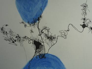 Original Fine Art Abstract Drawings by Anna Finkelstein