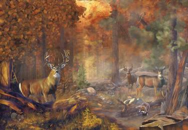 Original Animal Painting by Rick Wooten