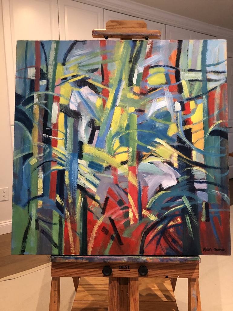 Original Abstract Expressionism Abstract Painting by Alison Newman