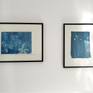 Cyanotype process and acrylic painting
1/1
21 x 27 cm
...........................................................................
Cyanotype is an old monochrome photographic printing process which gives a cyan-blue print.
The English scientist and astronomer Sir John Herschel discovered this procedure in 1842. (...)