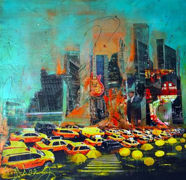 Print of Abstract Expressionism Cities Paintings by simone monney