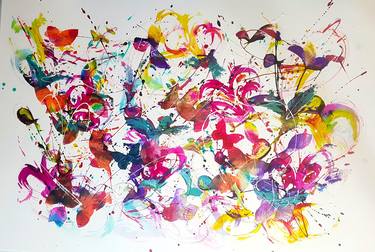 Original Fine Art Abstract Paintings by simone monney