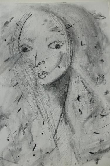 Print of Abstract Expressionism Portrait Drawings by Mihaela Zarnescu