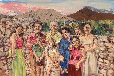 Original Figurative Family Painting by Semra Doğan
