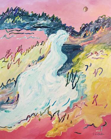 Original Expressionism Landscape Paintings by Jeanette Lafontine