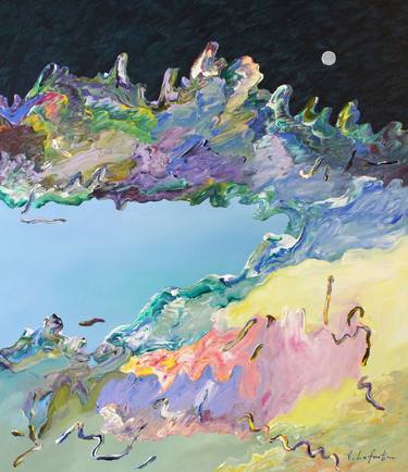 Original Abstract Landscape Paintings by Jeanette Lafontine