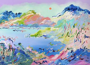 Original Abstract Landscape Painting by Jeanette Lafontine