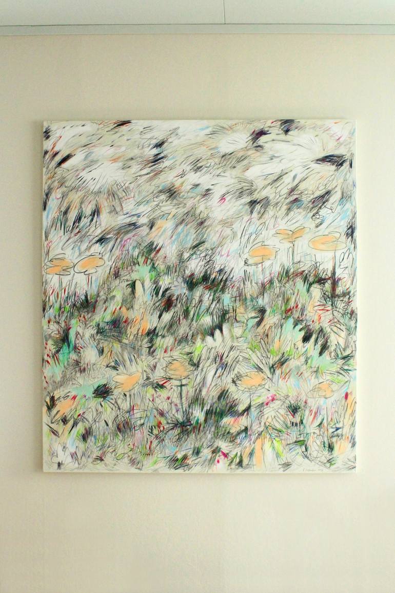 Original Abstract Landscape Painting by Jeanette Lafontine