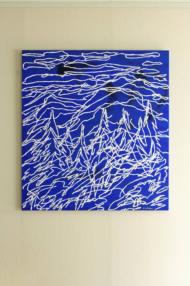 Original Abstract Expressionism Abstract Painting by Jeanette Lafontine